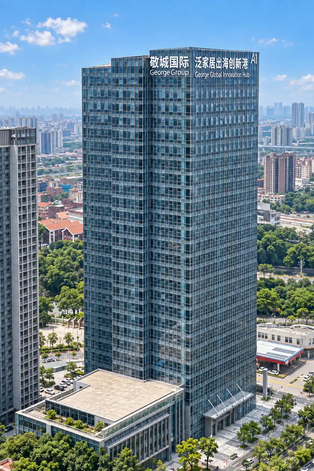 Exterior of George Group’s new headquarters building in Foshan, China