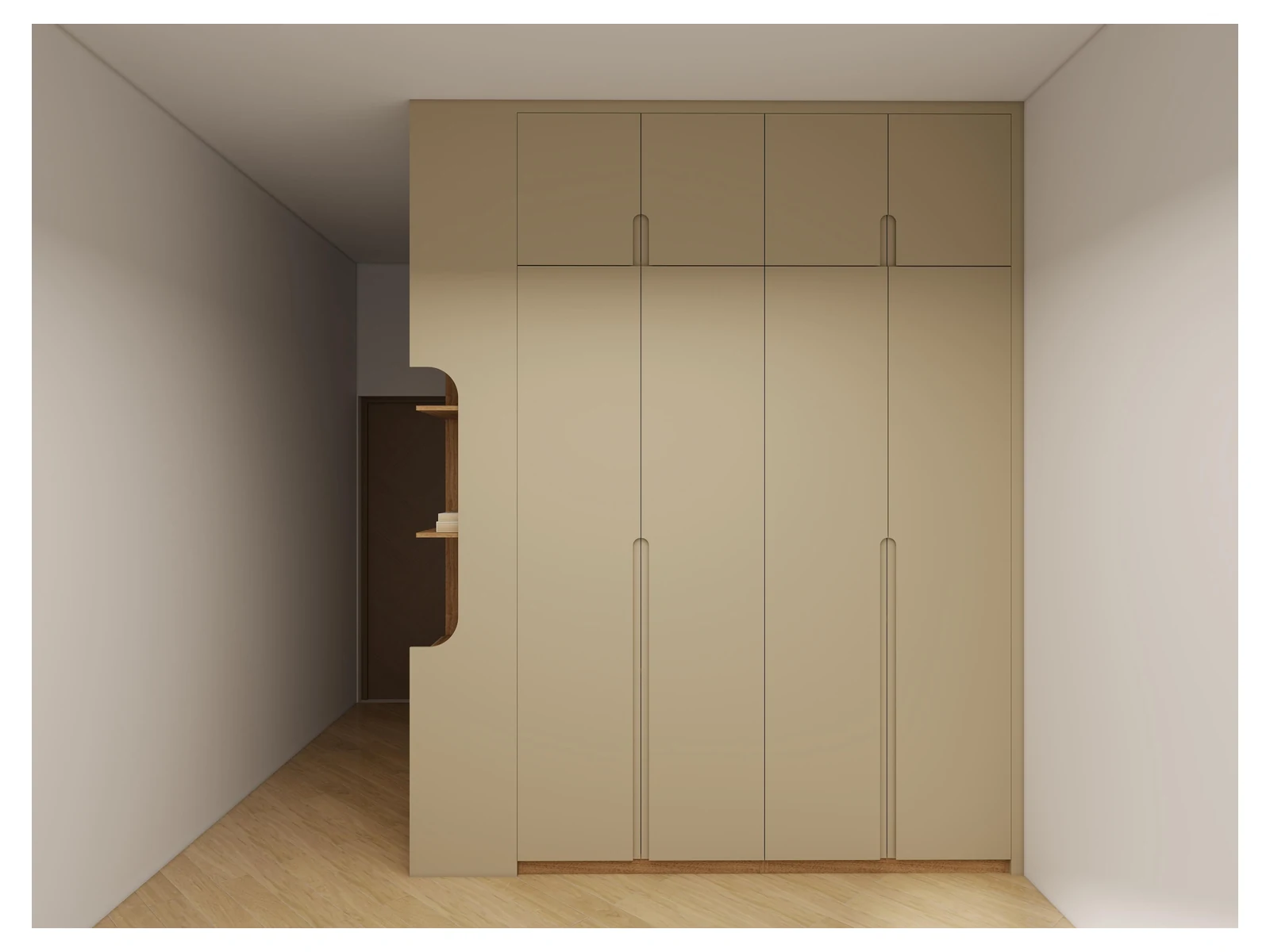 Closet 1 3D design rendering from the Miami project cabinetry design document