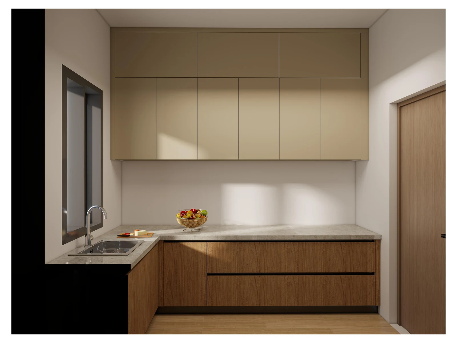 Pantry 3D design rendering from the Miami project cabinetry design document